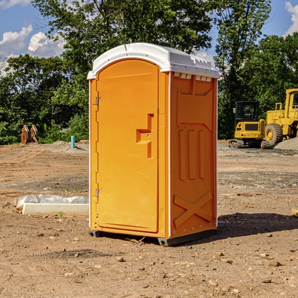 how often are the portable restrooms cleaned and serviced during a rental period in Wesley Hills